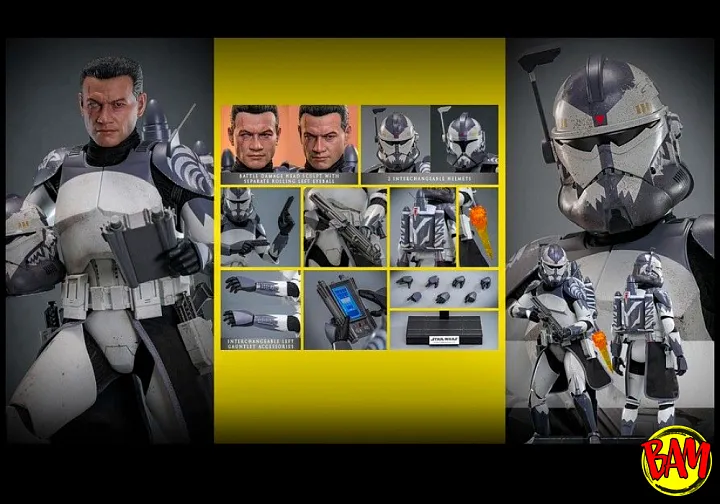 Hot Toys: TMS806 Clone Commander Wolffe 1/6 Scale Action Figure (The Clone Wars)