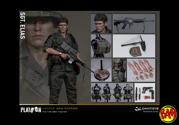 DAMTOYS: DMS047 Sergeant Elias 1/6 Scale Action Figure (Platoon)