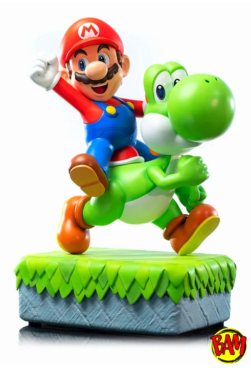 First 4 Figures: Mario und Yoshi Statue (Super Mario)