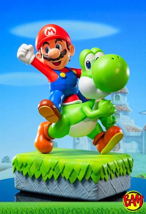 First 4 Figures: Mario und Yoshi Statue (Super Mario)