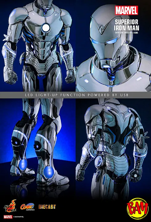 Hot Toys: CMS026D73 Superior Iron Man 1/6 Scale Action Figure (Iron Man)