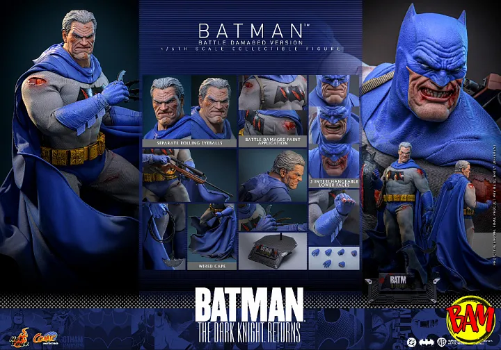 Hot Toys: CMS031 Batman 1/6 Scale Actionfigur (Battle Damaged Version)