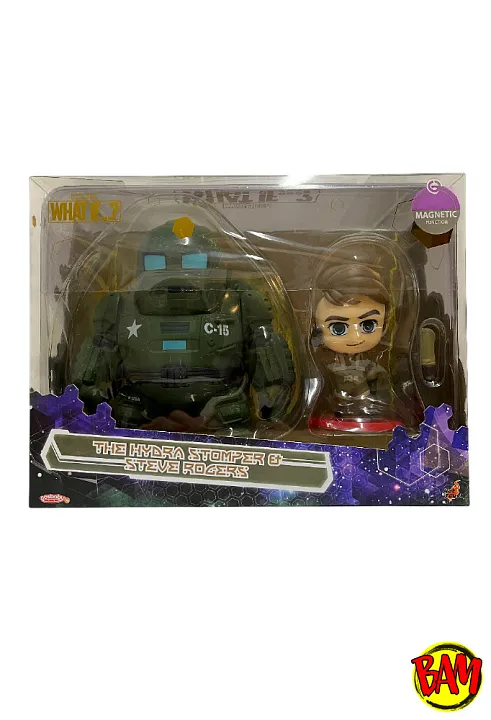 Hot Toys: Cosbaby Hydra Stomper & Steve Rogers Mini Figure (What If...?)