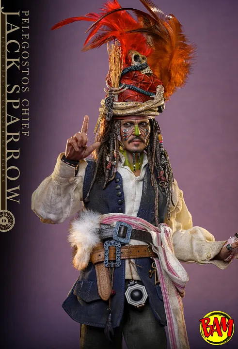 Hot Toys: DX48 Pelegostos Chief Jack Sparrow 1/6 Scale Action Figure (Pirates of the Caribbean | Dead Man's Chest)