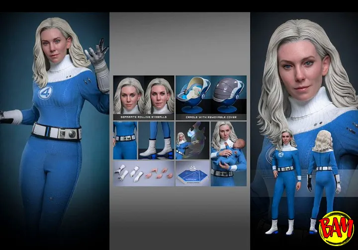 Hot Toys: MMS823 Invisible Woman 1/6 Scale Action Figure (Fantastic Four)