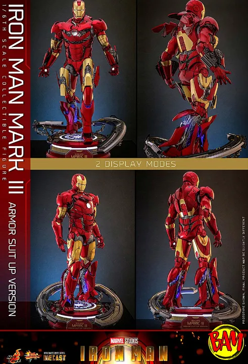 Hot Toys: MMS825D72 Iron Man Mark III 1/6 Scale Action Figure (Iron Man)