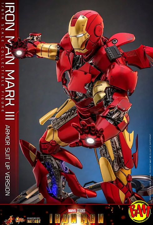 Hot Toys: MMS825D72 Iron Man Mark III 1/6 Scale Action Figure (Iron Man)