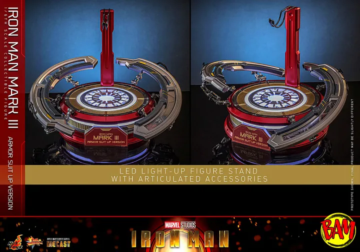 Hot Toys: MMS825D72 Iron Man Mark III 1/6 Scale Action Figure (Iron Man)