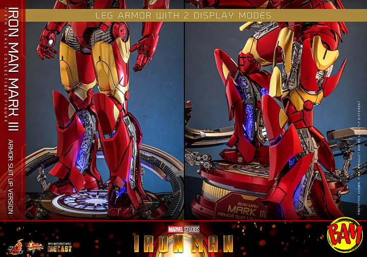 Hot Toys: MMS825D72 Iron Man Mark III 1/6 Scale Action Figure (Iron Man)