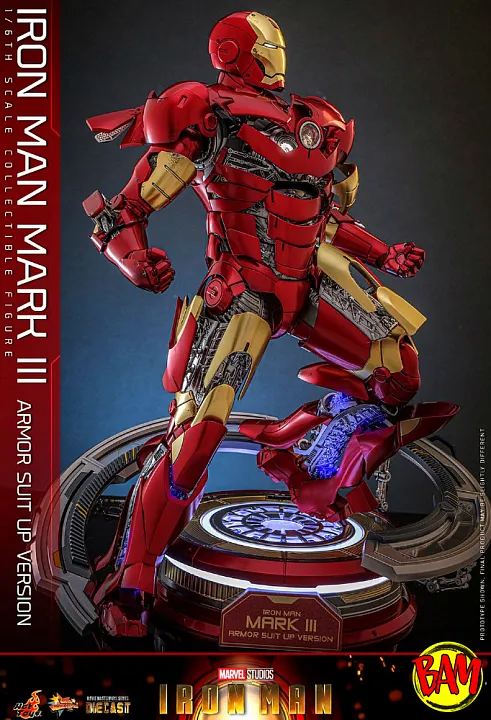 Hot Toys: MMS825D72 Iron Man Mark III 1/6 Scale Action Figure (Iron Man)