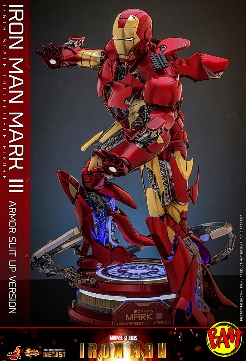 Hot Toys: MMS825D72 Iron Man Mark III 1/6 Scale Action Figure (Iron Man)
