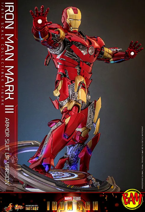 Hot Toys: MMS825D72 Iron Man Mark III 1/6 Scale Action Figure (Iron Man)