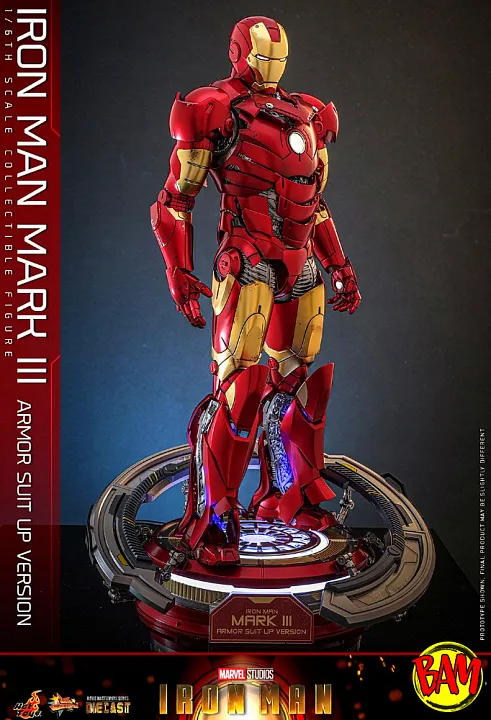 Hot Toys: MMS825D72 Iron Man Mark III 1/6 Scale Action Figure (Iron Man)