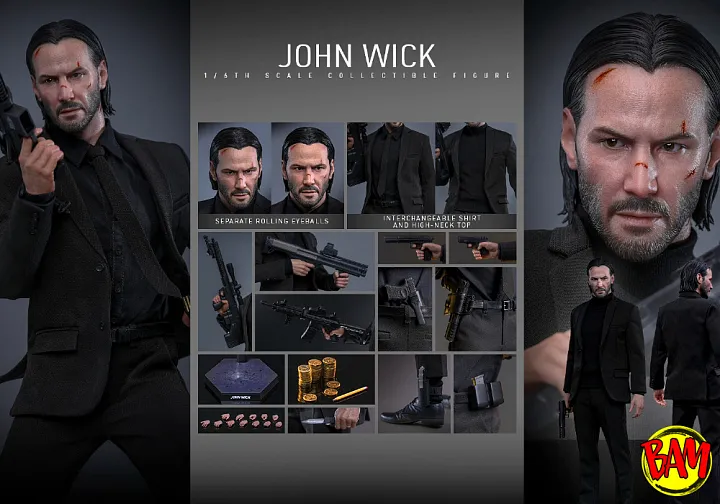 Hot Toys: MMS832 John Wick 1/6 Scale Actionfigur (Movie Masterpiece)