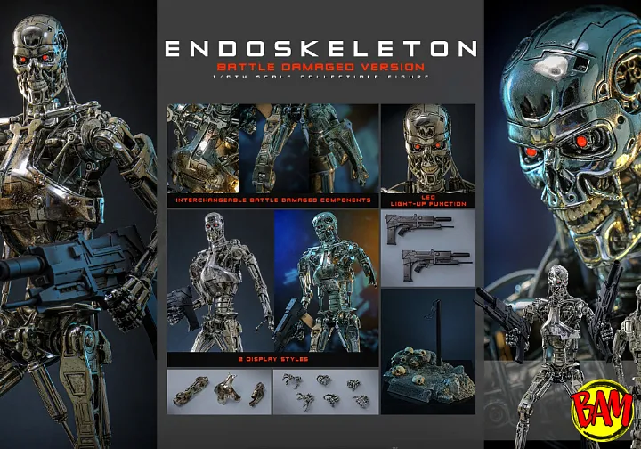 Hot Toys: MMS840D77 Endoskeleton 1/6 Scale Actionfigur (Terminator 2)