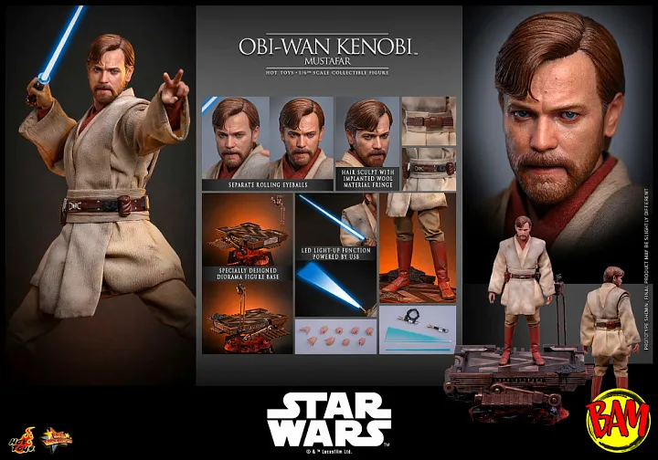 Hot Toys: MMS843 Obi-Wan Kenobi 1/6 Scale Action Figure Mustafar (Star Wars)
