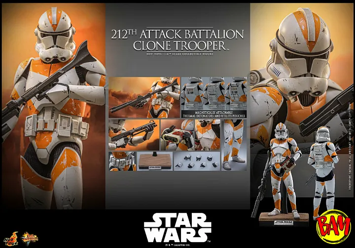 Hot Toys: MMS851 | 212th Attack Battalion Clone Trooper 1/6 Scale Action Figure (Star Wars)