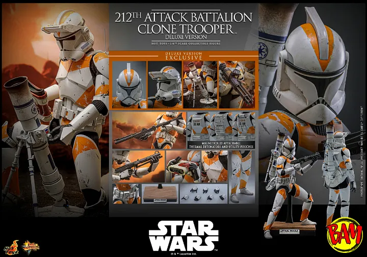 Hot Toys: MMS852 | 212th Attack Battalion Clone Trooper Deluxe Version 1/6 Scale Action Figure (Star Wars)