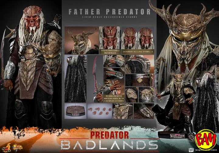 Hot Toys: MMS863 Njohrr – Father Predator 1/6 Scale Actionfigur (Predator Badlands)