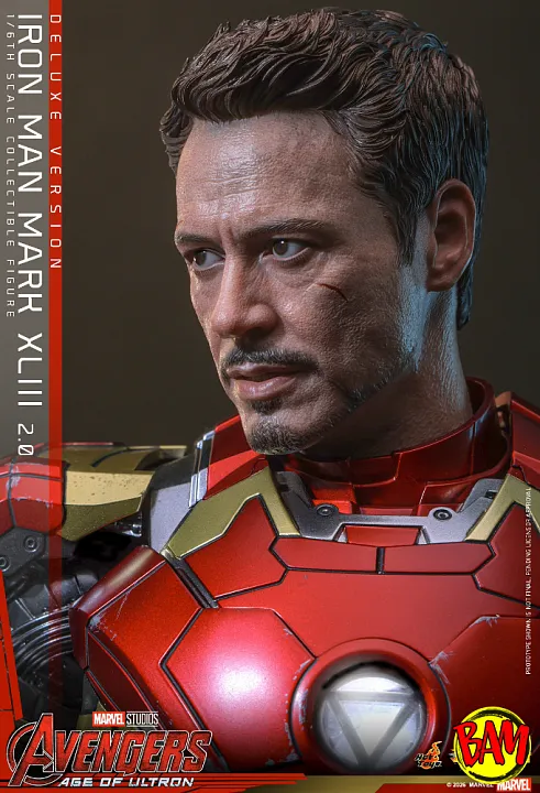 Hot Toys: MMS866D81 Iron Man Mark XLIII (2.0) 1/6 Scale Actionfigur (Avengers | Age of Ultron) Deluxe Version