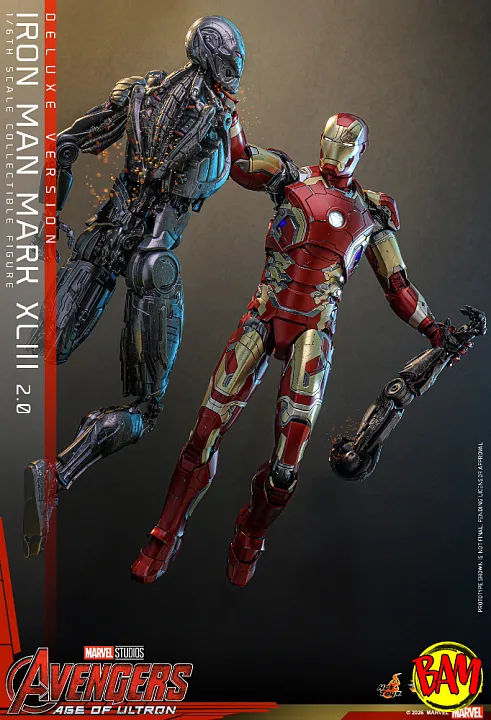 Hot Toys: MMS866D81 Iron Man Mark XLIII (2.0) 1/6 Scale Actionfigur (Avengers | Age of Ultron) Deluxe Version
