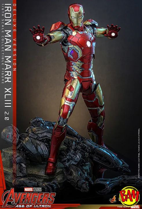Hot Toys: MMS866D81 Iron Man Mark XLIII (2.0) 1/6 Scale Actionfigur (Avengers | Age of Ultron) Deluxe Version