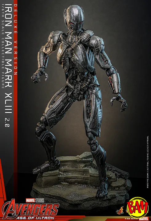 Hot Toys: MMS866D81 Iron Man Mark XLIII (2.0) 1/6 Scale Actionfigur (Avengers | Age of Ultron) Deluxe Version