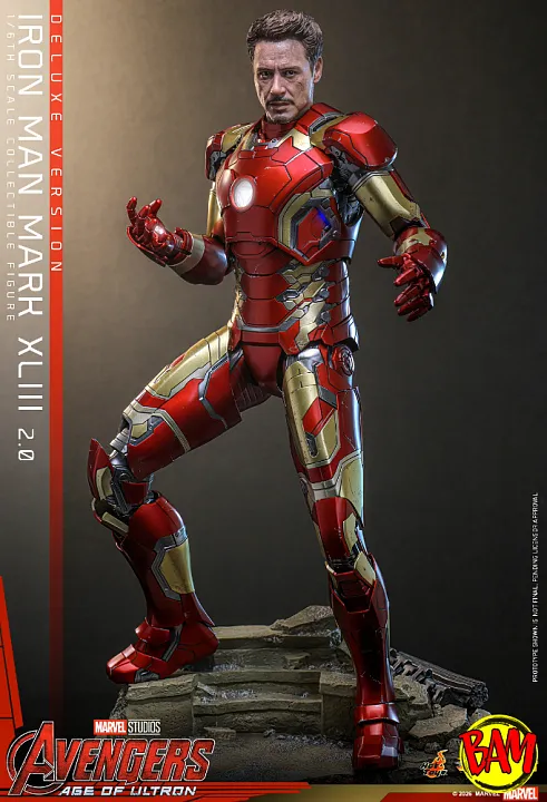 Hot Toys: MMS866D81 Iron Man Mark XLIII (2.0) 1/6 Scale Actionfigur (Avengers | Age of Ultron) Deluxe Version