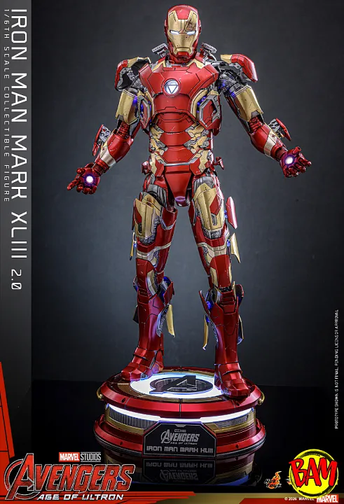 Hot Toys: MMS865D80 Iron Man Mark XLIII (2.0) 1/6 Scale Actionfigur (Avengers | Age of Ultron)