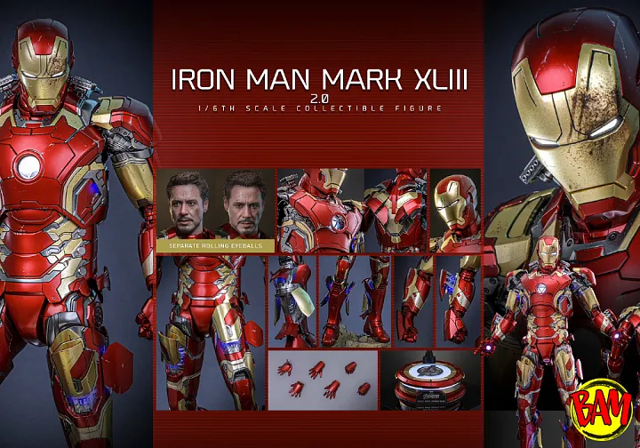 Hot Toys: MMS865D80 Iron Man Mark XLIII (2.0) 1/6 Scale Actionfigur (Avengers | Age of Ultron)