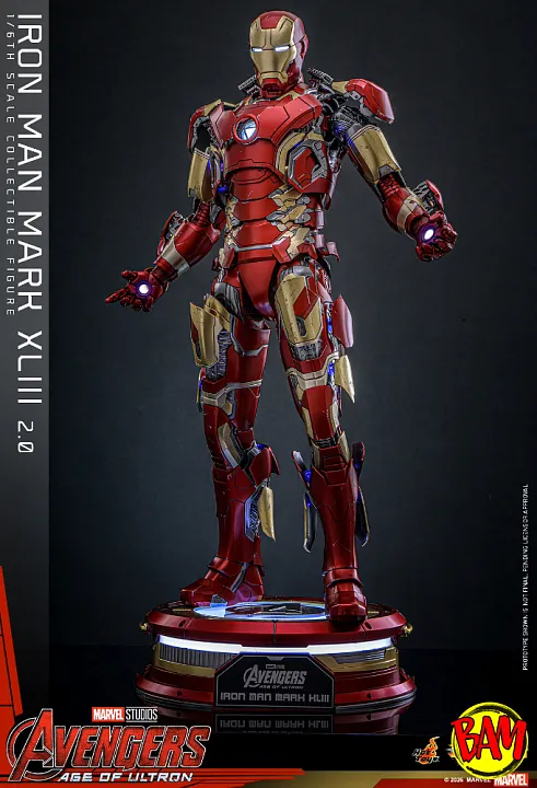 Hot Toys: MMS865D80 Iron Man Mark XLIII (2.0) 1/6 Scale Actionfigur (Avengers | Age of Ultron)