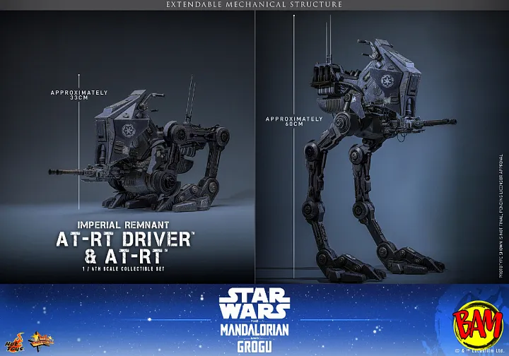 Hot Toys: MMS875 Imperial Remnant AT-RT Driver & AT-RT 1/6 Scale Actionfiguren Set (Star Wars | The Mandalorian & Grogu)