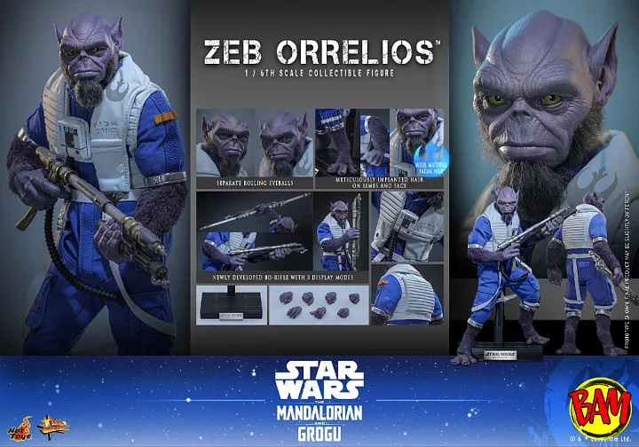 Hot Toys: MMS876 Zeb Orrelios 1/6 Scale Actionfigur (Star Wars)