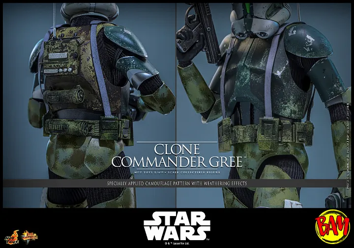 Hot Toys: MMS877 Clone Commander Gree 1/6 Scale Actionfigur (Star Wars)