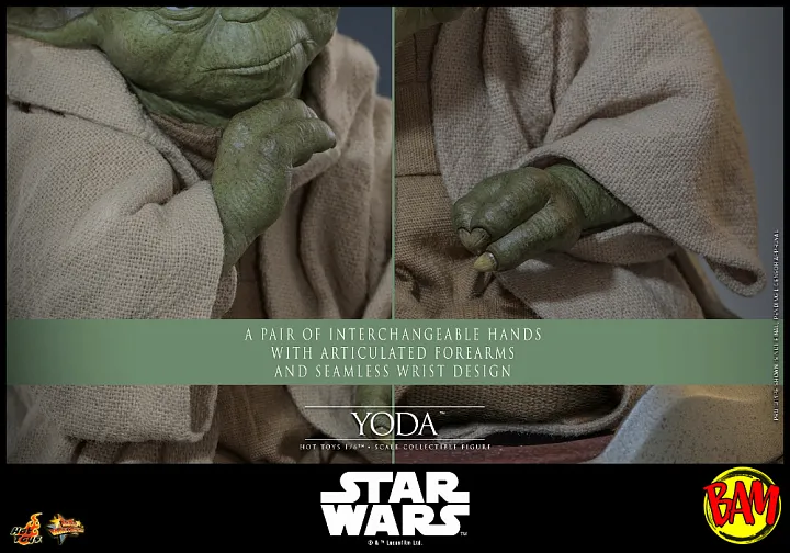 Hot Toys: MMS878 Yoda 1/6 Scale Actionfigur (Star Wars)