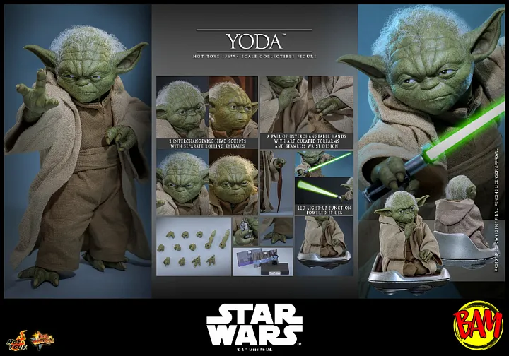 Hot Toys: MMS878 Yoda 1/6 Scale Actionfigur (Star Wars)