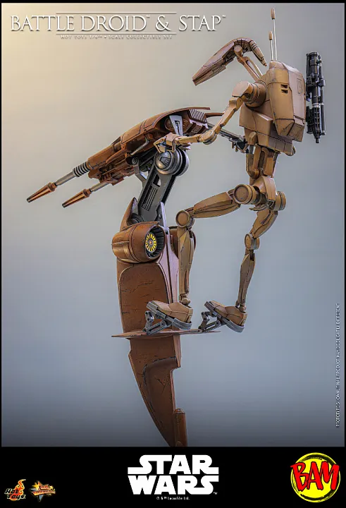 Hot Toys: MMS887 Battle Droid & STAP 1/6 Scale Action Figure Set (Star Wars)