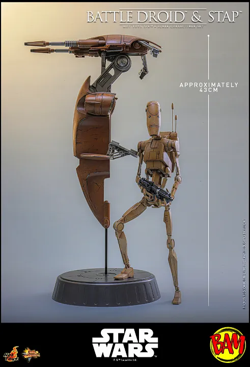 Hot Toys: MMS887 Battle Droid & STAP 1/6 Scale Action Figure Set (Star Wars)