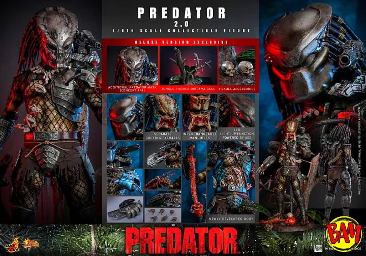 Hot Toys: MMS817 Predator 2.0 | 1/6 Scale Actionfigur (Deluxe Version)