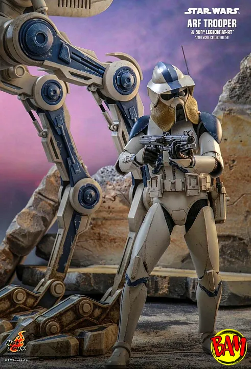 Hot Toys: TMS167 ARF Trooper & 501ST Legion AT-RT 1/6 Scale Actionfigur (Clone Wars)