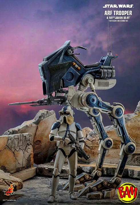 Hot Toys: TMS167 ARF Trooper & 501ST Legion AT-RT 1/6 Scale Actionfigur (Clone Wars)