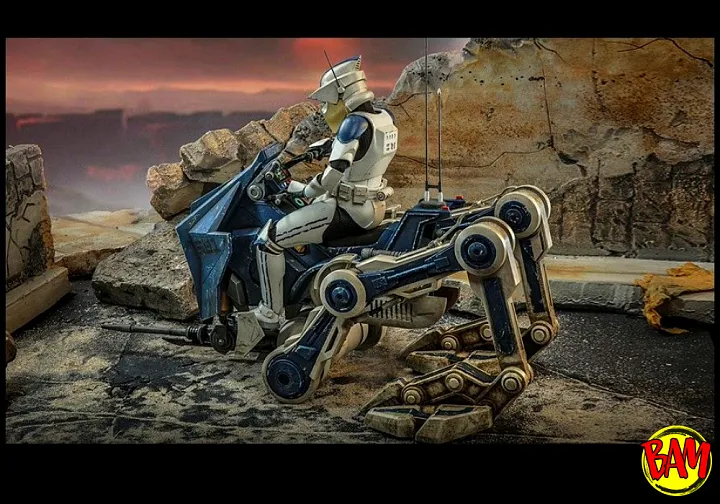 Hot Toys: TMS167 ARF Trooper & 501ST Legion AT-RT 1/6 Scale Actionfigur (Clone Wars)