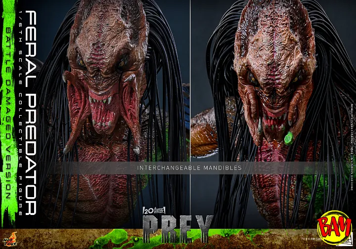 Hot Toys: TMS173 Feral Predator 1/6 Scale Actionfigur Battle Damaged Version (Prey)