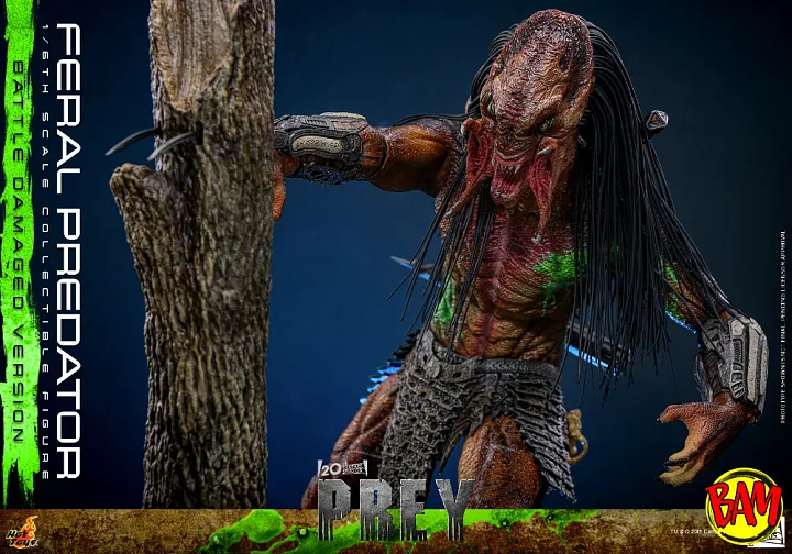 Hot Toys: TMS173 Feral Predator 1/6 Scale Actionfigur Battle Damaged Version (Prey)