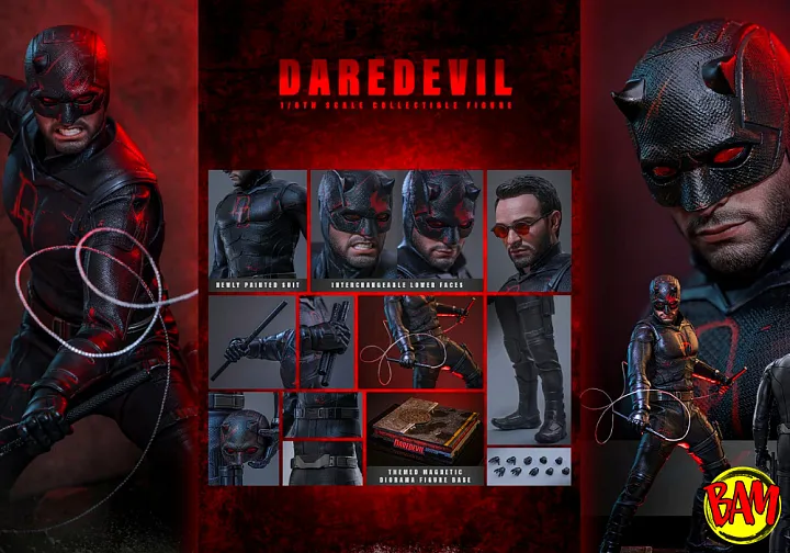 Hot Toys: TMS186 Daredevil 1/6 Scale Actionfigur (Daredevil | Born Again)