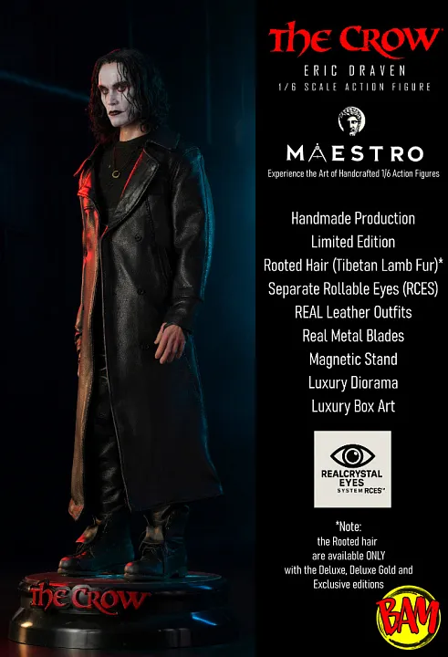 Infinite Statue: Maestro Eric Draven 1/6 Scale Actionfigur (The Crow) Deluxe Gold Edition