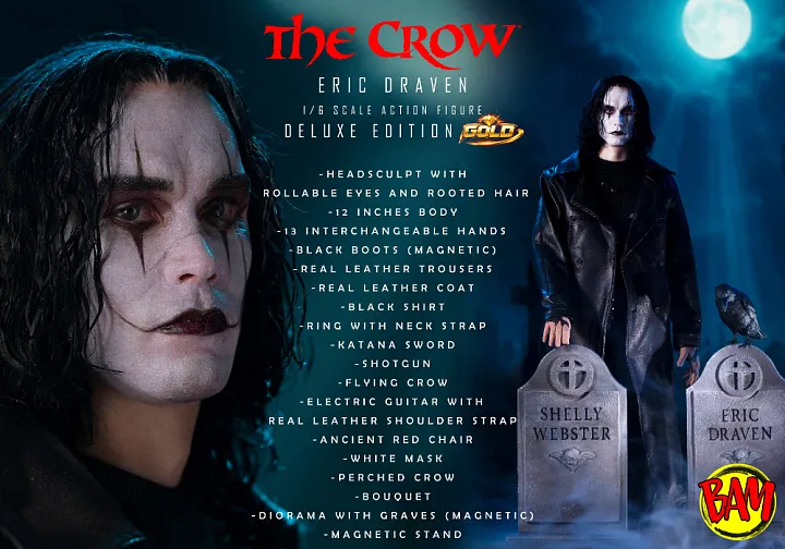 Infinite Statue: Maestro Eric Draven 1/6 Scale Actionfigur (The Crow) Deluxe Gold Edition