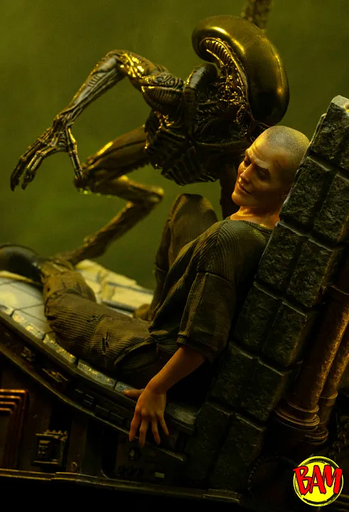 Iron Studios: Art Scale 1/10 Ellen Ripley und Dog Alien Statue (Alien III)