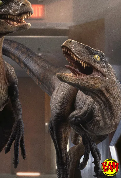 Iron Studios: Art Scale 1/10 Raptors at the Kitchen's Door Statue (Jurassic Park)