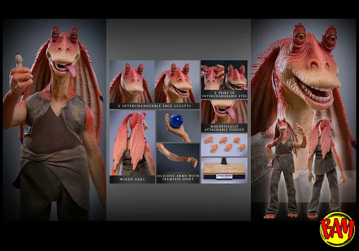 Hot Toys: MMS807 Jar Jar Binks 1/6 Scale Action Figure (Star Wars)